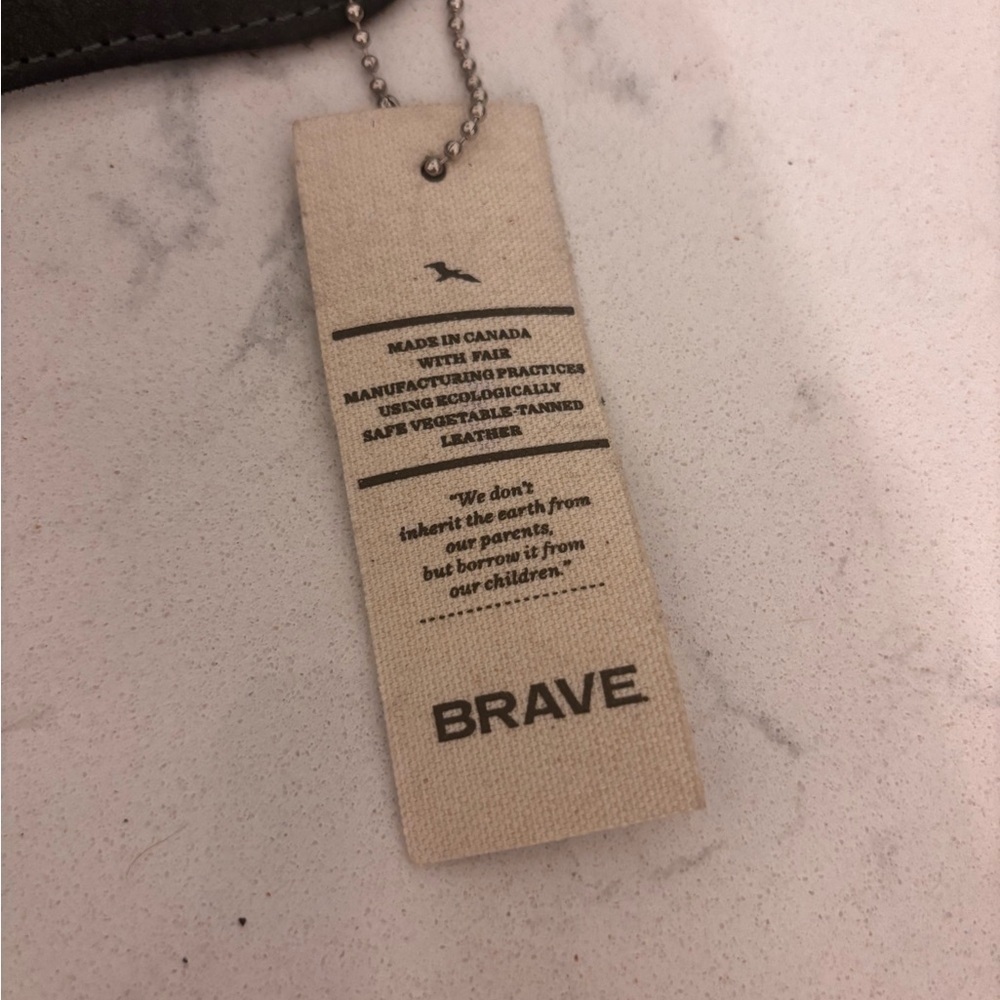 Brave Women's Charcoal Leather Belt - Picture 6 of 7